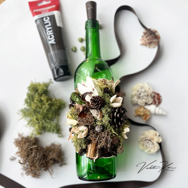 Decorated Wine Bottle - Image 6