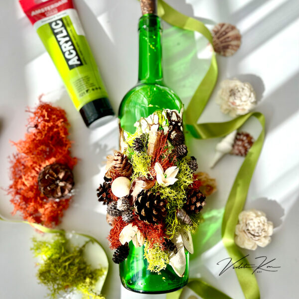 Decorated Wine Bottle - Image 8
