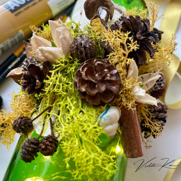 Decorated Wine Bottle - Image 3