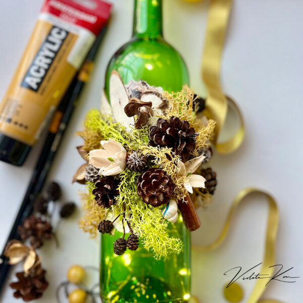 Decorated Wine Bottle - Image 4